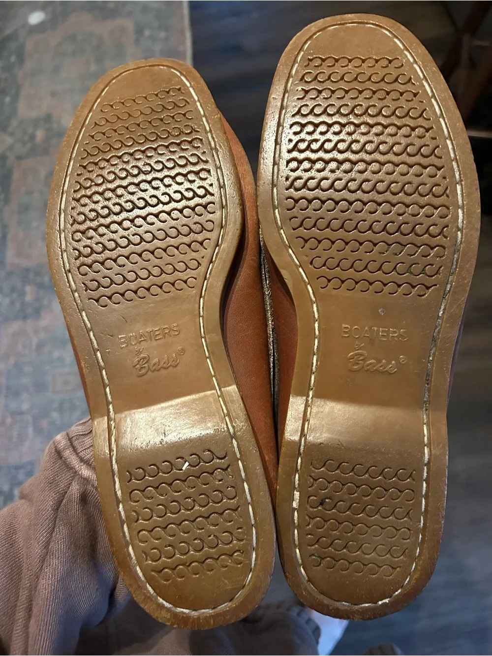 Bass Brown Leather Boat Shoes